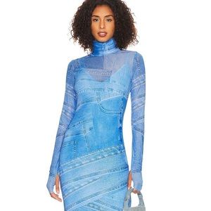AFRM
Denim Print Shailene Maxi Dress